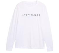 TOM TAILOR 1047769 Maglietta a Maniche Lunghe, 20000-White, L Uomo