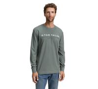 TOM TAILOR 1047769 Maglietta a Maniche Lunghe, 21951-Washed Jasper Green, L Uomo