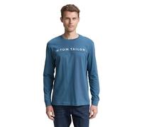 TOM TAILOR 1047769 Maglietta a Maniche Lunghe, 38224-Real Teal Blue, M Uomo
