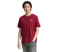 TOM TAILOR 1047774 T-Shirt, 35930-Deep Red, M Uomo