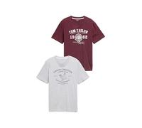 TOM TAILOR 1048076 T-Shirt, 11333-Dusty Wildberry Red, XS Uomo