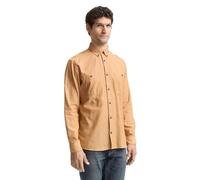 TOM TAILOR 1048445 Camicia da Uomo, 38973-mid Brown Herringbone
