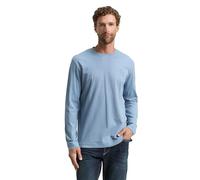 TOM TAILOR 1048584 Maglietta a Maniche Lunghe da Uomo, 28800-Faded Denim Blue, 3XL