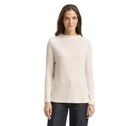 TOM TAILOR 1048934 Maglietta a Maniche Lunghe da Donna, 36844-Sand Stone Beige Melange, XL
