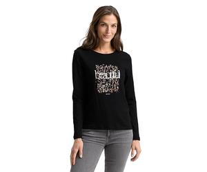 TOM TAILOR 1048951 Maglietta a Maniche Lunghe da Donna, 14482-Deep Black, XXL