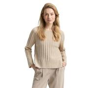 TOM TAILOR 1049133 Pullover, 36844-Sand Stone Beige Melange, M Donna