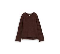 TOM TAILOR 1049133 Pullover, 39062-Dark Pecan Brown Melange, XL Donna