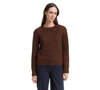 TOM TAILOR 1049144 Pullover, 39062-Dark Pecan Brown Melange, L Donna