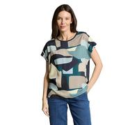 TOM TAILOR 1050445 T-Shirt, 39722-Abstract Stripe Print, XL Donna
