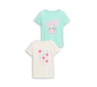 TOM TAILOR 1051933 T-Shirt, 12906-Wool White, 104-110 Bambine e Ragazze