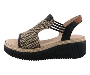 TOM TAILOR 9590240006, Sandali con Zeppa Donna, Black Nature, 42 EU