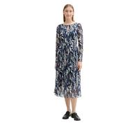 Tom Tailor Vestito Midi A Maniche Lunghe Printed Mesh