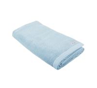 TOM TAILOR - Asciugamano da sauna, 80 x 200 cm, 100% cotone/spugna, con due asole ed etichetta con logo, colore azzurro (Sky Blue)
