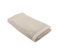 TOM TAILOR - Asciugamano da sauna, 80 x 200 cm, 100% cotone/spugna, con due asole ed etichetta con logo, colore beige (Sunny Sand)