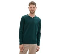 TOM TAILOR 1039806 Pullover, 36296-Dark Tree Green Melange, M Uomo