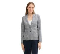 TOM TAILOR Blazer da Donna con Motivo a Quadri, 36217 - Scacchi Blu Navy, XXL
