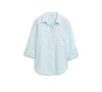 Tom Tailor With Slub Structure 1035247 Long Sleeve Blouse Blu 46 Donna