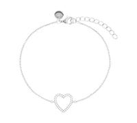 TOM TAILOR - Bracciale da Donna in Argento 925 - con Zircone - Ciondolo a Cuore - TT-B0084
