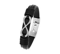 TOM TAILOR - Bracciale da Uomo in Acciaio inox - Argentato - Ciondolo ad Infinito - TT-B0004
