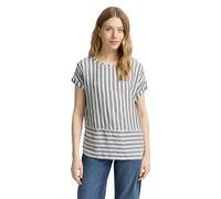 TOM TAILOR Camicetta Donna, 26940 - Striscia Verticale Blu Marino, 42