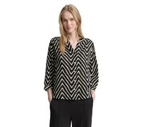 TOM TAILOR Camicetta Donna, 38779 - Black Zig Zag Design, 40