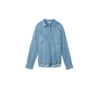 Tom Tailor 1041221 Denim Look Long Sleeve Blouse Blu 42 Donna