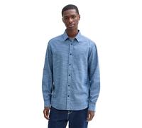 TOM TAILOR Camicia da Uomo, 36700 - Struttura Orizzontale Blu, XL