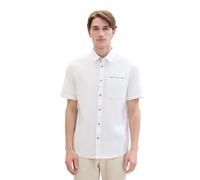 TOM TAILOR Camicia da Uomo Regular Fit con Tasca sul Petto, 20000 - Bianco., XXXL