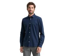TOM TAILOR Camicia Slim Fit con Struttura, Uomo, Blu (Dark Blue 10302), S