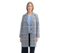 TOM TAILOR Cappotto da Donna 1043673 36217-Navy Blue Check, L, 36217 - Scacchi Blu Navy, L