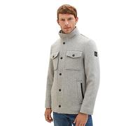 TOM TAILOR Cappotto di lana 2 in 1 da uomo con giacca interna integrata, 30507 - Light Stone Grey Wool Twill, XXL