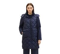 TOM TAILOR Cappotto Trapuntato con Cappuccio e Tasche Staccabili Piumino da Donna, 10668-capitano del Cielo Blu