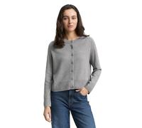 TOM TAILOR Cardigan da Donna, 1047700, 21373, Grigio Argento, mélange, XL, 21373 - Grigio Argento Medio Melange, XL