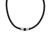 TOM TAILOR - Collana da Uomo in Acciaio inox - Nero - Ciondolo ad Elementi Metallici - TT-N0024