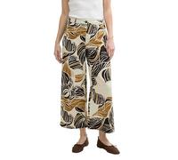TOM TAILOR Pantaloni da Donna Culotte con Percentuale di Lino, 37999 - Design a Foglie Neutre, 42W x 28L