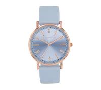 TOM TAILOR - Da Donna Quarzo Orologio da polso - Lega Cassa in oro rosa - silicone Cinturino in blu - Impermeabile 3 Bar - con Cristallo synt - TT-W0032