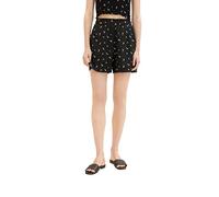TOM TAILOR Denim 1036855 Bermuda Shorts, 31950-Small Black Flower Print, M Donna
