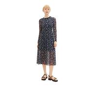 TOM TAILOR Denim 1039911, Vestito Donna, 34262 - Black Flower Print,