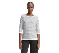 TOM TAILOR DENIM Felpa blu fumo / bianco Donna TOM TAILOR DENIM L blu fumo / bianco