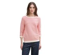 TOM TAILOR Denim 1039980 Maglia di Tuta, 37366-red White Structure Stripe, XXL Donna