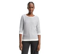 TOM TAILOR DENIM Felpa blu fumo / bianco Donna TOM TAILOR DENIM L blu fumo / bianco