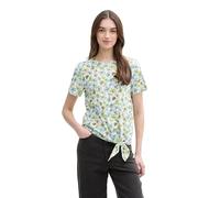 TOM TAILOR Denim 1040186 T-Shirt, 37809-white Green Blue Flower Print, S Donna