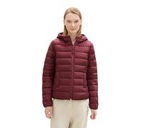 TOM TAILOR Denim 1042098 Cappotto Trapuntato Leggero con Cappuccio, 35736-Deep Wine Red, M Donna