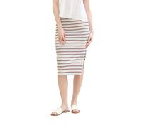 TOM TAILOR Denim 1042416 Gonna Midi, 35338-white Multicolor Stripe, XS Donna
