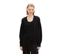 TOM TAILOR Denim 1043311 Cardigan, 14482-Deep Black, XL Donna