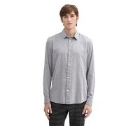 TOM TAILOR Denim 1043789 Camicia, 36747-Struttura Nera, L Uomo