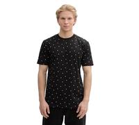 TOM TAILOR Denim 1045017 T-Shirt, 37438-Black Small Square Print, XL Uomo