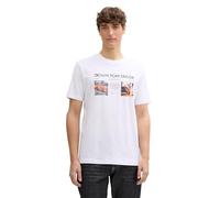 TOM TAILOR Denim 1045039 T-Shirt, 20000-White, L Uomo