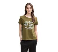 TOM TAILOR Denim 1046547 T-Shirt, 37798-warm Moss Green, L Donna