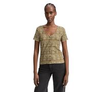 TOM TAILOR Denim 1046553 T-Shirt, 37837-olive Batik DOT Print, L Donna